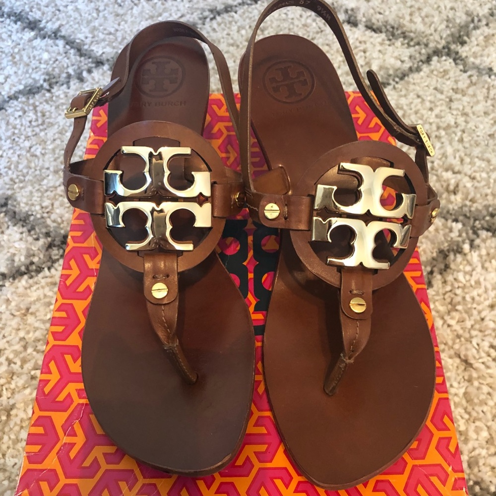 Tory Burch Holly 2 Tan Sandals Size 9.5